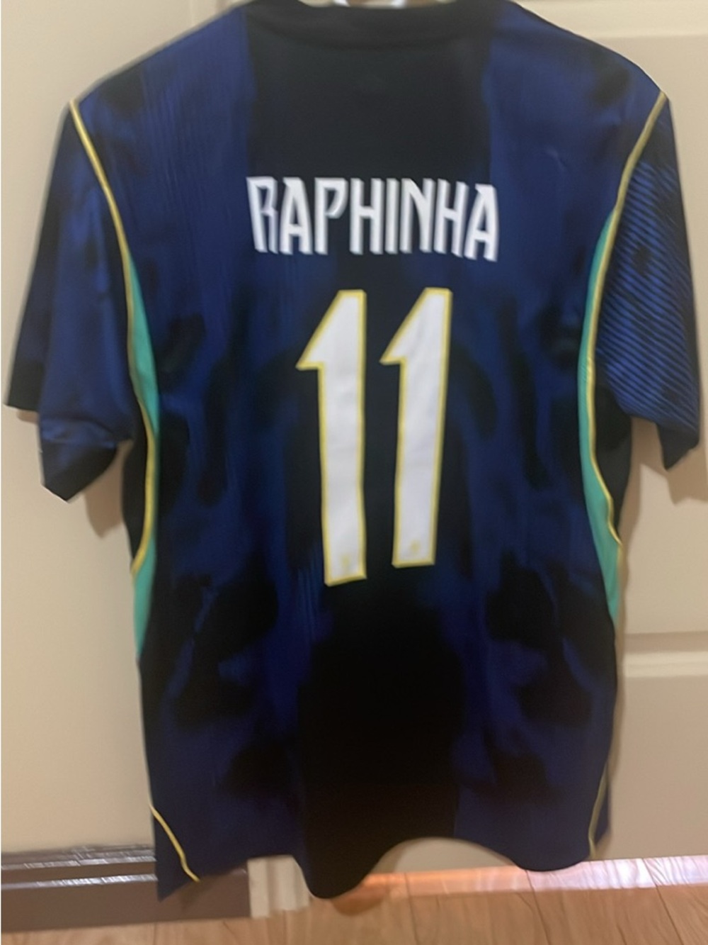 Raphinha #11 Blue and Black Soccer Jersey Jordan